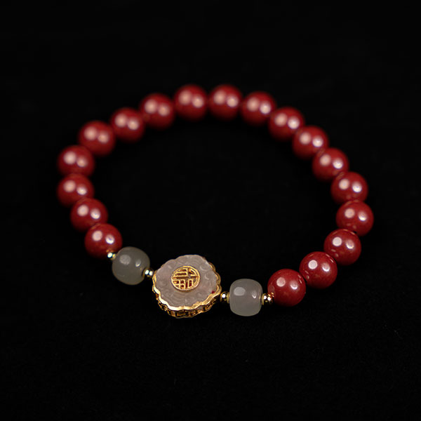 Imperial Cinnabar (Diwangsha) Beaded Bracelet – A Timeless Symbol of Protection & Strength