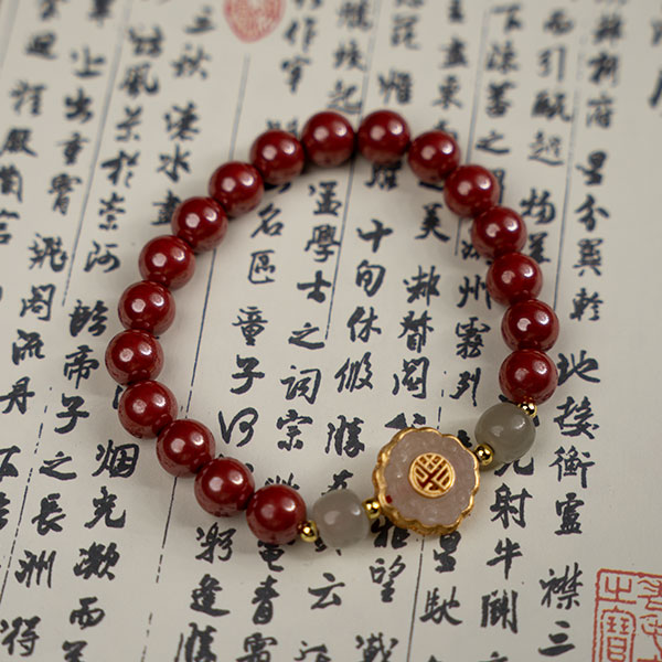 Imperial Cinnabar (Diwangsha) Beaded Bracelet – A Timeless Symbol of Protection & Strength