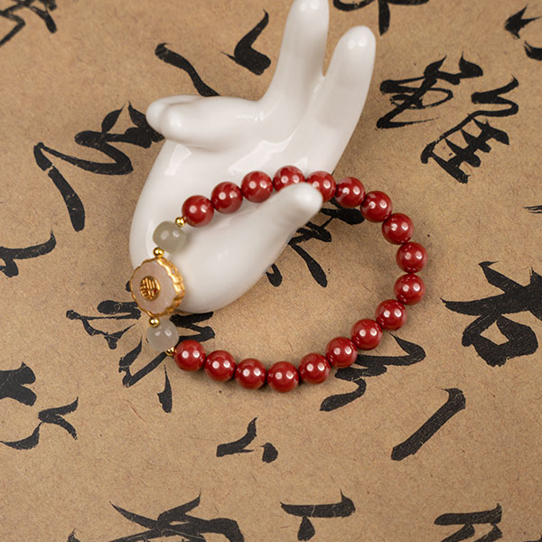 Imperial Cinnabar (Diwangsha) Beaded Bracelet – A Timeless Symbol of Protection & Strength