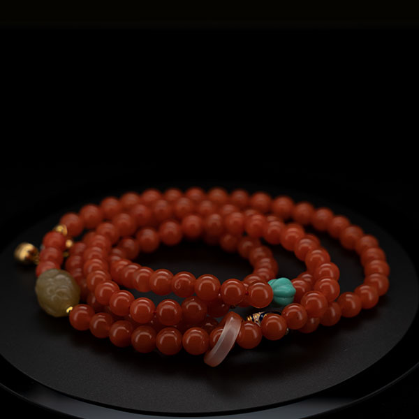 7mm Premium Sichuan Southern Red Agate 108 Bead Mala – A Rare Blend of Wealth, Energy & Spiritual Protection