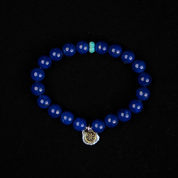Natural Lapis Lazuli Bracelet with Ancient Chinese Rune – Wisdom, Protection & Spiritual Power