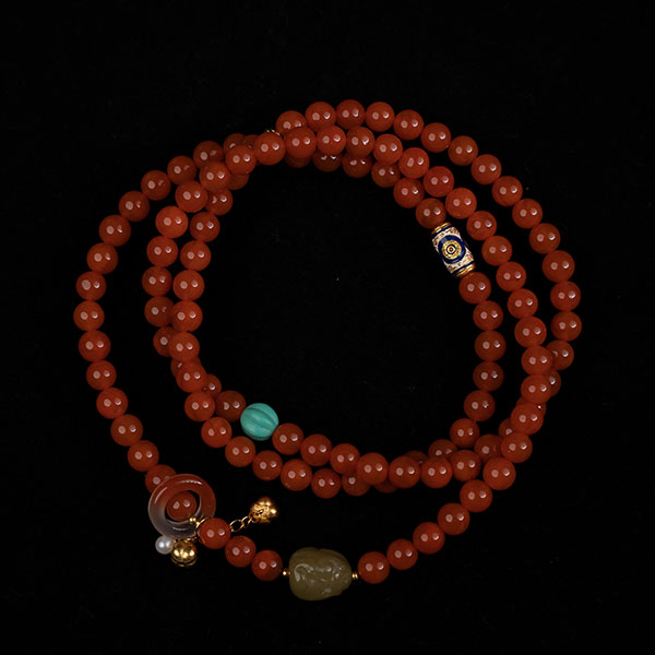 7mm Premium Sichuan Southern Red Agate 108 Bead Mala – A Rare Blend of Wealth, Energy & Spiritual Protection