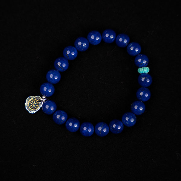 Natural Lapis Lazuli Bracelet with Ancient Chinese Rune – Wisdom, Protection & Spiritual Power