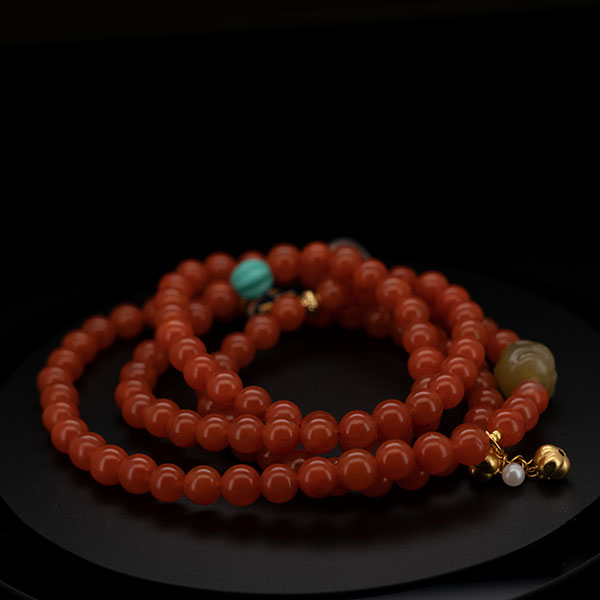 7mm Premium Sichuan Southern Red Agate 108 Bead Mala – A Rare Blend of Wealth, Energy & Spiritual Protection