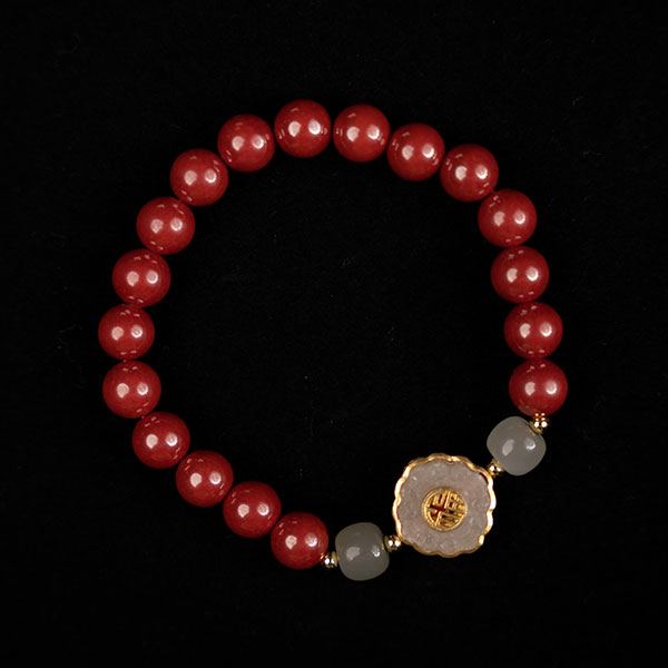 Imperial Cinnabar (Diwangsha) Beaded Bracelet – A Timeless Symbol of Protection & Strength